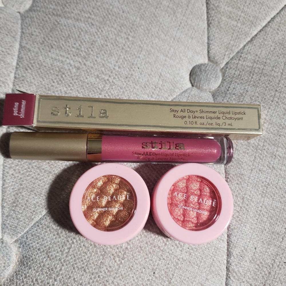 Stila liquid lipstick and ace beauty eyeshadow
